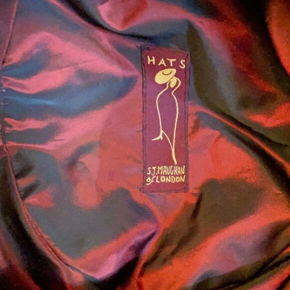 SJ Maughan Of London Crushed Velvet Look Deep Purple Womens Bucket Hat Vintage main image 9